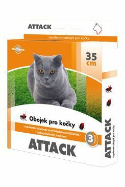 Attack obojek antiparazitární kočka 35cm