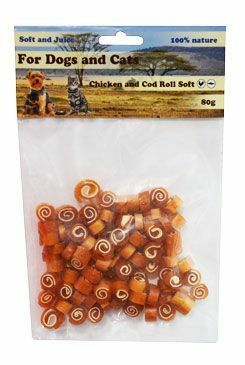 Pochoutka Roláda kuře a treska měkká mini 80g