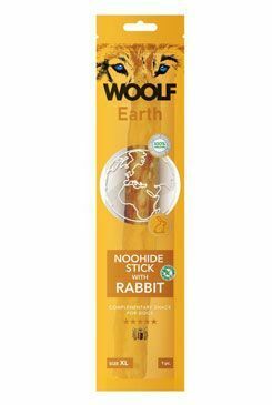 WOOLF pochoutka Earth NOOHIDE XL Stick with Rabbit 85g