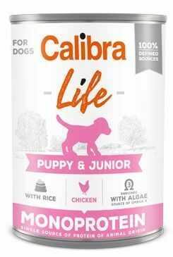 Calibra Dog Life  konz.Puppy&Junior Chicken&rice 400g