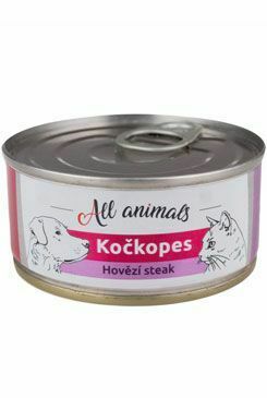All Animals kočkopes konz. Steak z hovězí sval. 100g