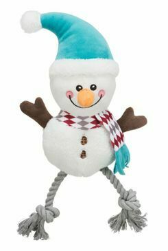 Vánoční hračka pes Xmas SNOWMAN plyš/bavlna 41cm TR