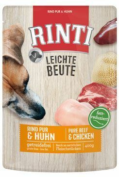 Rinti Dog kapsa Leichte Beute hovězí+kuře 400g