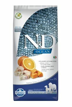 N&D OCEAN DOG LG Adult M/L Codfish&Orange 12kg