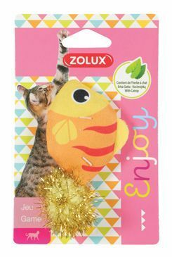 Hračka kočka LOVELY s šantou ryba Zolux