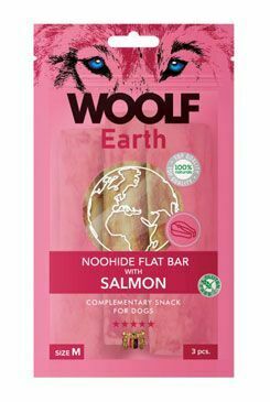 WOOLF pochoutka Earth NOOHIDE M Salmon 90g