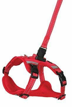 Postroj pes s vodítkem 2m CLIP&GO červená M Zolux