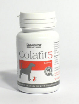 Colafit 5 na klouby pro psy s barevnou srstí 50tbl