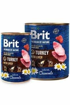 Brit Premium Dog by Nature konz Turkey&Liver 800g