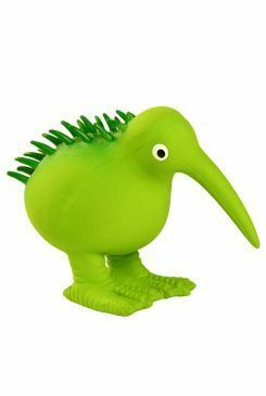 Hračka pes WHISTLE latex, pískací,zelená 13,5cm Kiwi