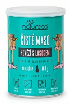 NATURECA konz. hovězí s lososem pro kočky 400g