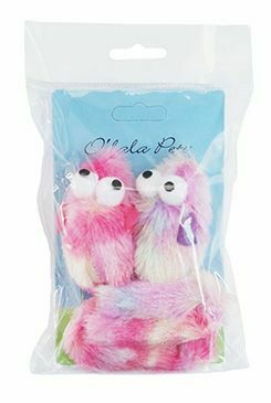 Hračka s šantou kočka Myš 33cm plyš mix barev 2ks