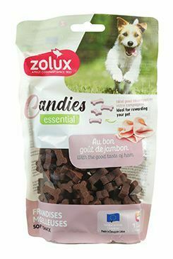 Pochoutka pes CANDIES kostičky šunkové 150g Zolux