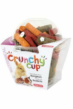 Pochoutka CRUNCHYCUP vojtěš/mrk/řepa pro hlod. 180g Zolux