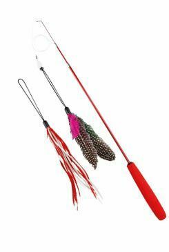 Hračka kočka Tyč teleskopická s hračkou 40-98cm TR