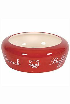 Miska keramická kočka Buffet červená 13cm 0,3l Zolux