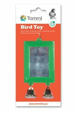 Hračka pro exoty zrcátko se 2 zvonky