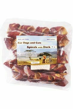 Pochoutka Spirály z vepřové kůže s kachním 15cm/10ks