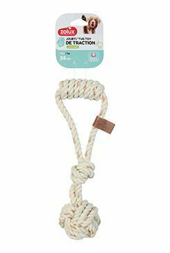 Hračka pes LEATHER TOUCH Přetahovadlo 28m Zolux