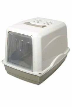 WC kočka Vicky kryté s filtrem, 54x39x39cm, šedá