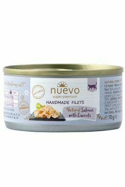 Nuevo kočka Handmade Losos s mrkví konz. 70g
