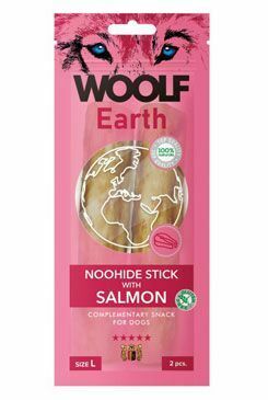 WOOLF  pochoutka Earth NOOHIDE L Sticks with Salmon 85g