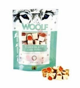 WOOLF pochoutka Chicken and Cod Sushi 100g