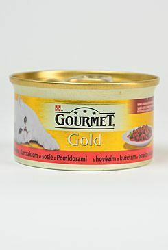 Gourmet Gold konz. kočka hov.a kuře v rajč.om.85g