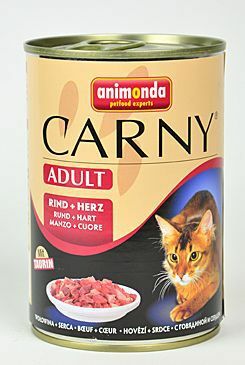 Animonda konz. kočka CARNY Adult hovězí srdce 400g