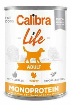 Calibra Dog Life  konz.Adult Turkey with apples 400g