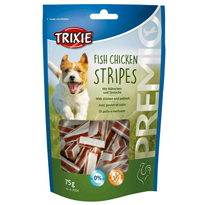 Trixie Premio STRIPES Ligh pásky kuře-treska 75 g