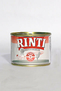 Rinti Dog Sensible konzerva hovězí+rýže 185g