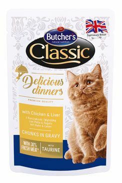 Butcher's Cat Delic. Dinners kuře+játra kapsa 100g