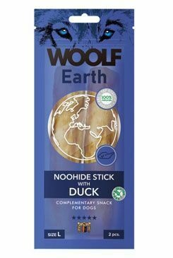 WOOLF  pochoutka Earth NOOHIDE L Sticks with Duck 85g