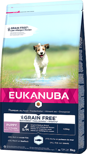 Eukanuba Dog Puppy&Junior Small&Medium Grain Free 3kg