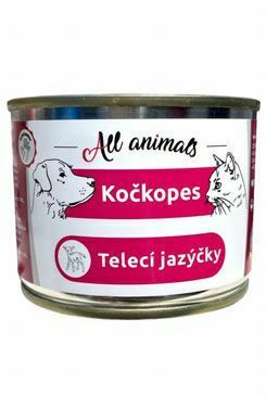 All Animals kočkopes konz. Telecí jazýčky 200g
