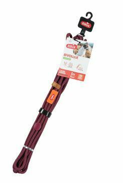 Vodítko pes BIVOUAK provazové 6mm/5m červená Zolux