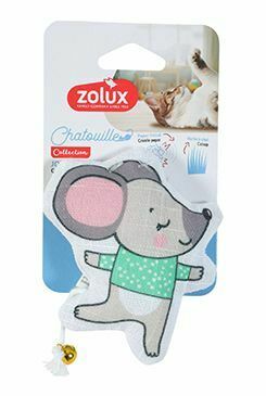 Hračka kočka CHATOUILLE Myška s puntíky Zolux