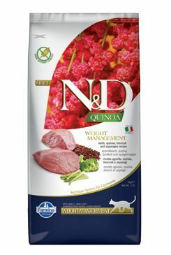 N&D GF Quinoa CAT Weight Management Lamb & Broccoli 5kg