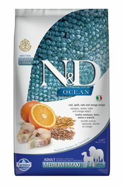 N&D OCEAN DOG LG Adult M/L Codfish&Orange 2,5kg