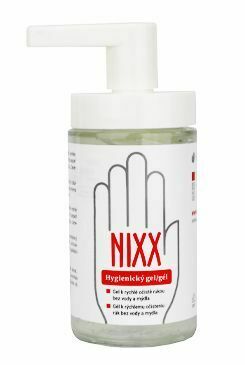 NIXX hygienický gel na ruce s dávkovačem,sklo 200ml