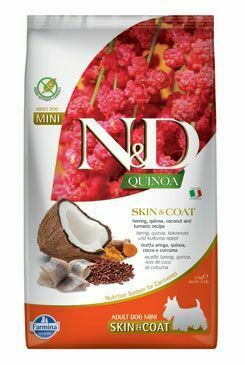 N&D Quinoa DOG Skin&Coat Herring Mini 800gN&D Quinoa DOG Skin&Coat Herring Adult Mini 800g