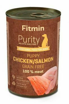 Fitmin dog Purity tin konz PUPPY salm&chicken 400g