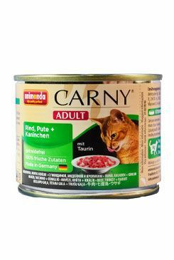 Animonda konz. kočka CARNY Adult hov/krůta/králík 200g