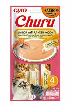 Churu Cat Salmon with Chicken Recipe 4x14g