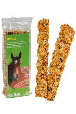 Müsli tyčinka pro koně DELIZIA mrkev-med,2x50g
