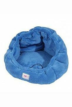 Pelech ADRIANA plyš kulatý hnízdečko 40cm Modrá A02