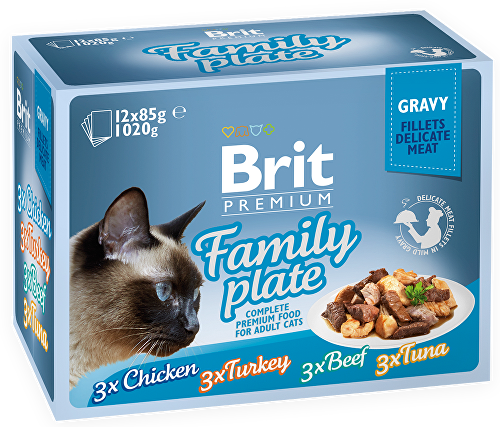 Brit Premium Cat Pouch Family Plate Gravy 1020g