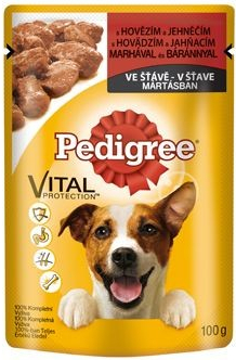 Pedigree kapsa Adult hovězí/jehně ve šťávě 100g
