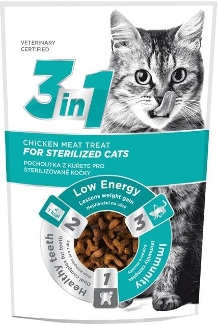 Krmivo Pet+ 3in1 cat STERILISED 1kg